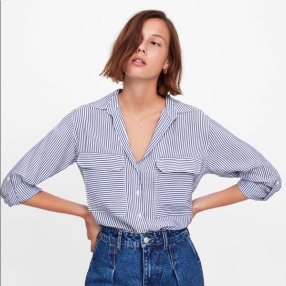 Zara Striped Blouse - Picture 2 of 8